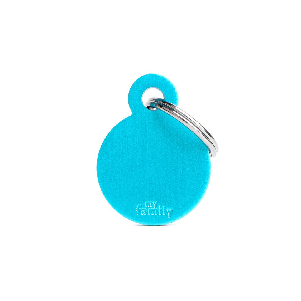 Myfamily Medaglietta Per Cani Cerchio Piccolo Alluminio Azzurro Myfamily Medaglietta Per Cani Cerchio Piccolo Alluminio Azzurro